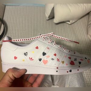 Adidas Superstar W-Valentine’s Day Edition……
Brand New (only worn Once)!